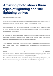 Lightning and Static Electricity