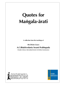 Mangala-arati with festival quotes