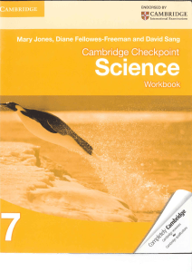 Workbook 7 Cambridge Checkpoint Science