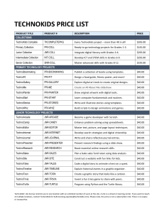 TechnoKids Price List