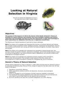 Looking at Natural Selection in Virginia project - In-class version