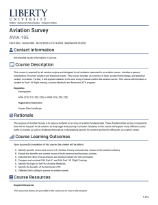Aviation Survey AVIA 105 Fall B 2022