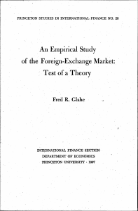 An empirical study of foreign exchange market