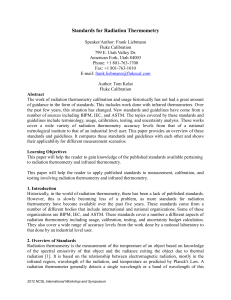 Liebmann - Standards for Radiation Thermometry