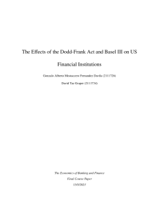 Economics of Banking and Finance Final Paper