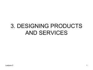 Design of Product and Services