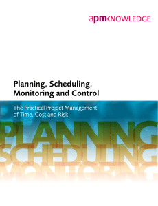 Planning Scheduling Monitoring and Contr