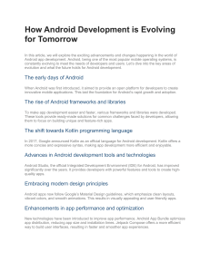 How Android Development is Evolving for Tomorrow