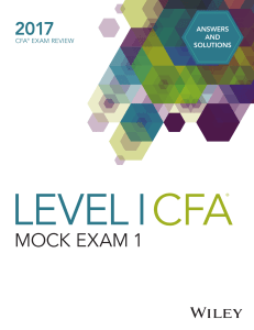 2017 Mock exam CFA Level 1 Wiley