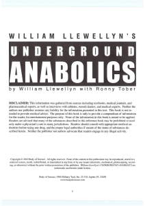 William Llewellyn, Ronny Tober - Underground Anabolics-Body of Science (2010)