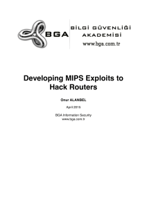 Developing MIPS Exploits to Hack Routers