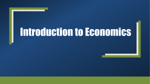 Lesson 1 Introduction to Economics