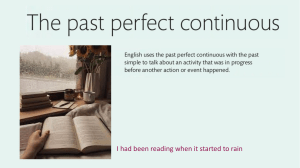 Past perfect cont