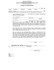Affidavit of Undertaking1