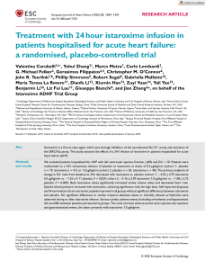 European J of Heart Fail - 2020 - Carubelli - Treatment with 24 hour istaroxime infusion in patients hospitalised for acute