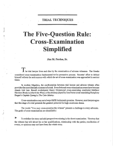 19 - The Five Question Rule-Cross Exam Simplified
