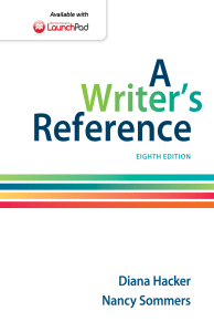 Diana Hacker, Nancy Sommers - A Writer s Reference-Bedford St. Martin s (2014)