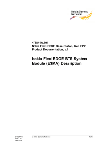 Nokia Flexi EDGE BTS System Module Description