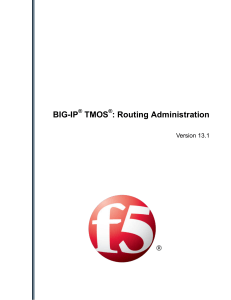 BIG-IP TMOS  Routing Administration