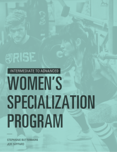 Women's Specialization Program