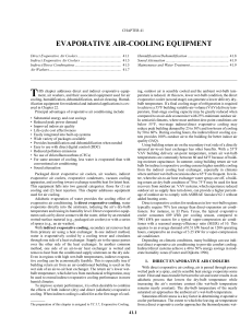 Evaporative Air Cooling: Systems & Equipment