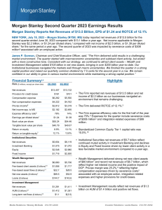 Morgan Stanley 2nd wuarter 23’