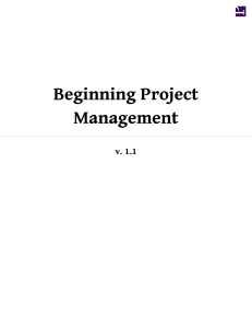 Beginning-project-management