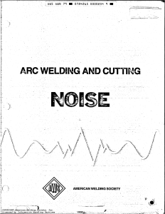 AWS Arc Welding and cutting Noise