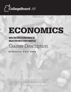 AP Economics Course Description: Micro & Macro