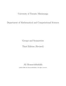 Ali Mousavidehshikh - Group and Symmetries - Book - third edition - Revised