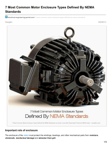 7 Most Common Motor Enclosure Types Defined By NEMA Standards