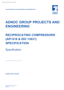 Reciprocating Compressors Specification