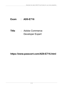 Adobe Commerce Developer Expert AD0-E716 Dumps