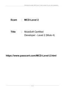 MuleSoft MCD-Level 2 Exam Dumps