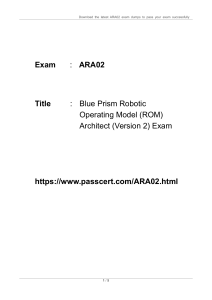 Blue Prism ROM Architect (ARA02) Exam Dumps