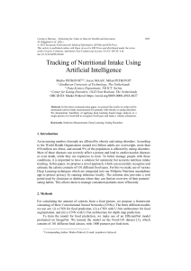 Tracking of Nutritional Intake Using Artificial Intelligence