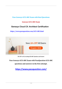 Genesys GCX-ARC Practice Test Questions