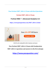 Fortinet NSE7 ADA-6.3 Practice Test Questions
