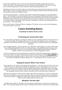 Casino Gambling Basics
