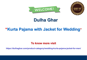 Kurta Pajama with Jacket for Wedding
