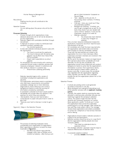 HRM Recruitment & Selection Process