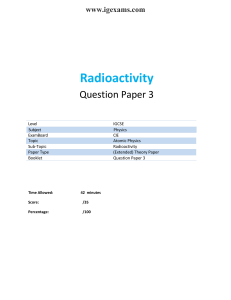 Radioactivitiy 3 - IGExams