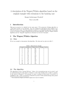 A description of the Wagner Whitin algor
