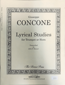 Concone Lyrical Studies for Trumpet or Horn