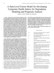 A Data-Level Fusion Model for Developing Composite Health Indices for Degradation Modeling and Prognostic Analysis
