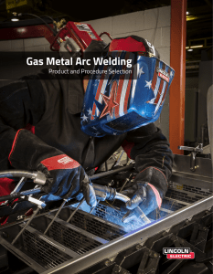 gas metal arc welding procedure and specification