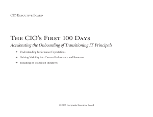 CIO The CIO s First 100 Days