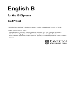 English B for the IB Diploma - Brad Philpot optimized