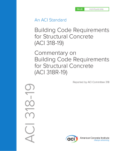 ACI 318-19 Building Code Requirements for Structural Concrete and Commentary