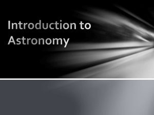 INTRODUCTION TO ASTRONOMY